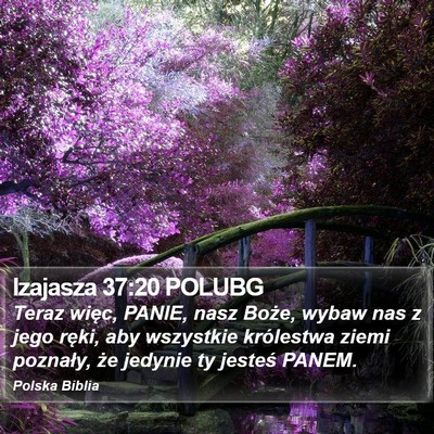 Izajasza 37:20 POLUBG Bible Verse Image