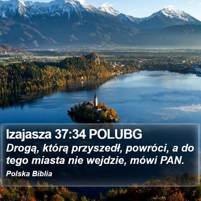 Izajasza 37:34 POLUBG Bible Verse Image