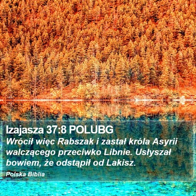 Izajasza 37:8 POLUBG Bible Verse Image