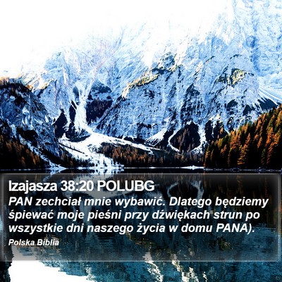 Izajasza 38:20 POLUBG Bible Verse Image
