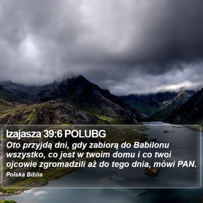 Izajasza 39:6 POLUBG Bible Verse Image