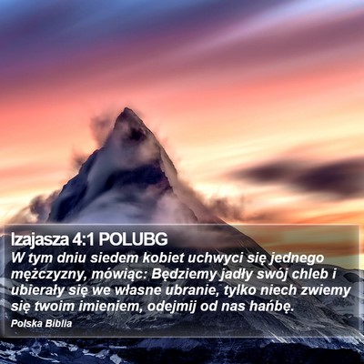 Izajasza 4:1 POLUBG Bible Verse Image