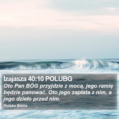 Izajasza 40:10 POLUBG Bible Verse Image