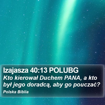 Izajasza 40:13 POLUBG Bible Verse Image