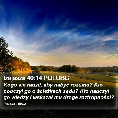 Izajasza 40:14 POLUBG Bible Verse Image