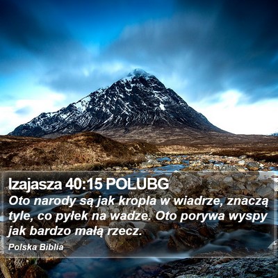 Izajasza 40:15 POLUBG Bible Verse Image
