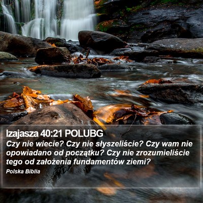 Izajasza 40:21 POLUBG Bible Verse Image