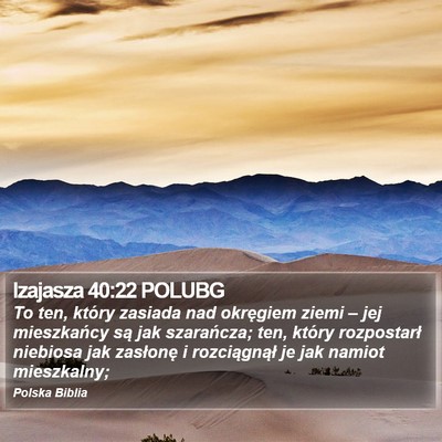 Izajasza 40:22 POLUBG Bible Verse Image