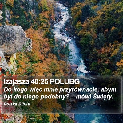 Izajasza 40:25 POLUBG Bible Verse Image