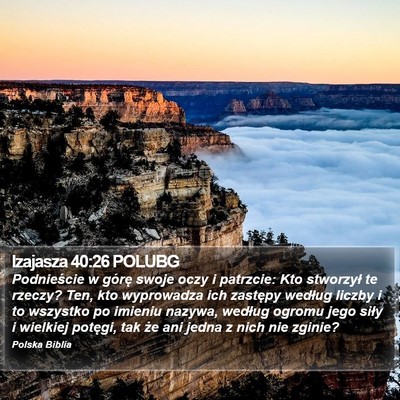 Izajasza 40:26 POLUBG Bible Verse Image