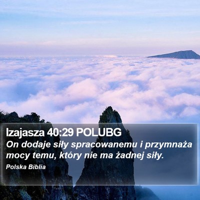 Izajasza 40:29 POLUBG Bible Verse Image