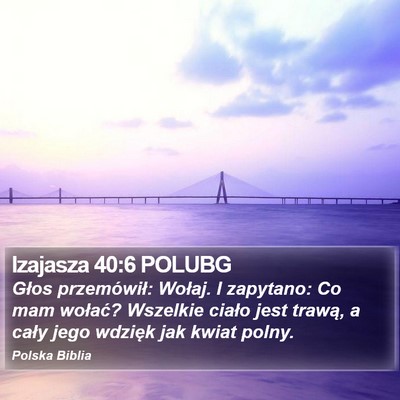 Izajasza 40:6 POLUBG Bible Verse Image