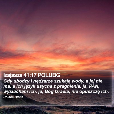 Izajasza 41:17 POLUBG Bible Verse Image