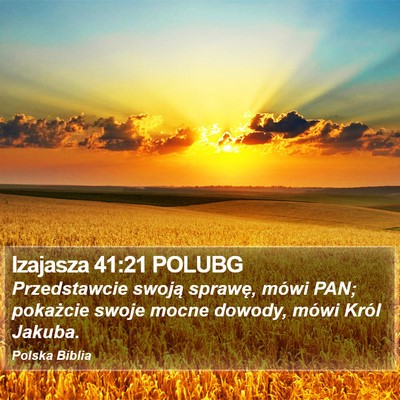 Izajasza 41:21 POLUBG Bible Verse Image