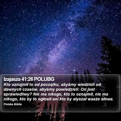 Izajasza 41:26 POLUBG Bible Verse Image