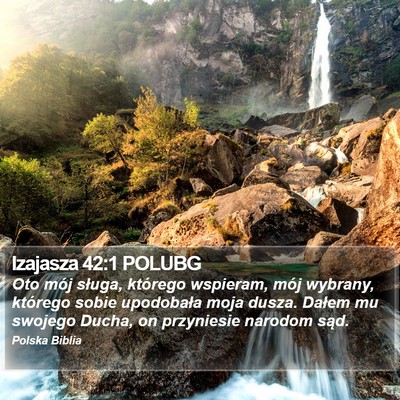 Izajasza 42:1 POLUBG Bible Verse Image