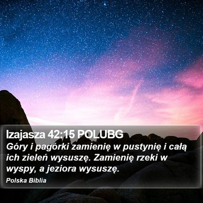 Izajasza 42:15 POLUBG Bible Verse Image