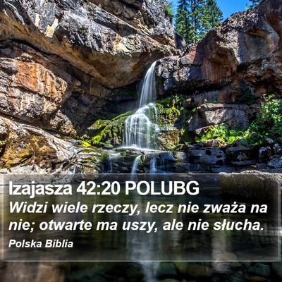 Izajasza 42:20 POLUBG Bible Verse Image
