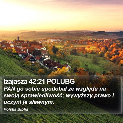 Izajasza 42:21 POLUBG Bible Verse Image