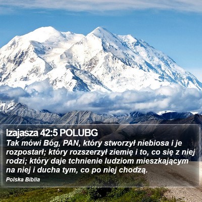 Izajasza 42:5 POLUBG Bible Verse Image