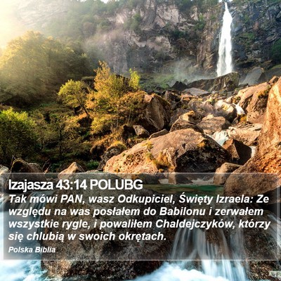 Izajasza 43:14 POLUBG Bible Verse Image