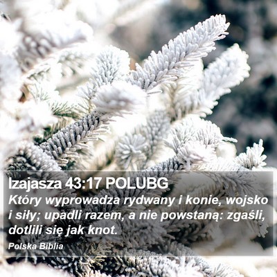 Izajasza 43:17 POLUBG Bible Verse Image