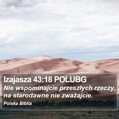 Izajasza 43:18 POLUBG Bible Verse Image