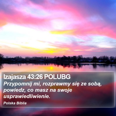 Izajasza 43:26 POLUBG Bible Verse Image