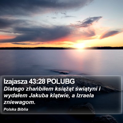 Izajasza 43:28 POLUBG Bible Verse Image