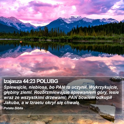 Izajasza 44:23 POLUBG Bible Verse Image