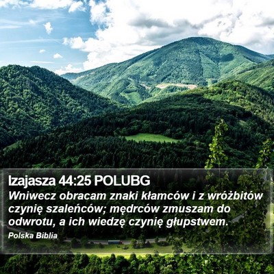 Izajasza 44:25 POLUBG Bible Verse Image