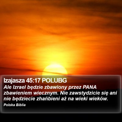 Izajasza 45:17 POLUBG Bible Verse Image
