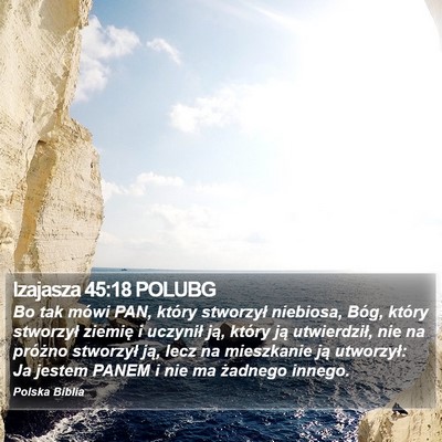 Izajasza 45:18 POLUBG Bible Verse Image
