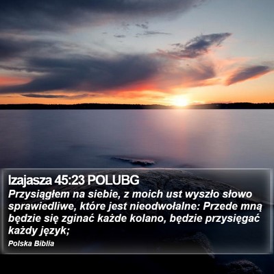 Izajasza 45:23 POLUBG Bible Verse Image