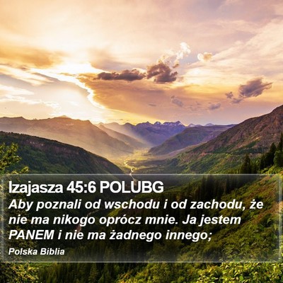Izajasza 45:6 POLUBG Bible Verse Image