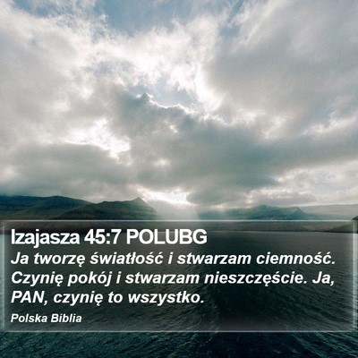Izajasza 45:7 POLUBG Bible Verse Image