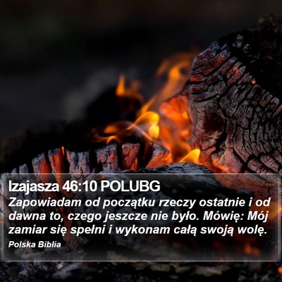 Izajasza 46:10 POLUBG Bible Verse Image