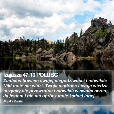 Izajasza 47:10 POLUBG Bible Verse Image