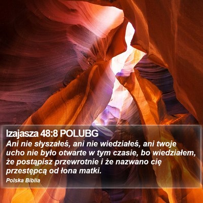 Izajasza 48:8 POLUBG Bible Verse Image