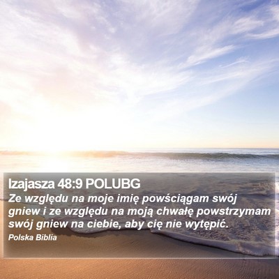 Izajasza 48:9 POLUBG Bible Verse Image