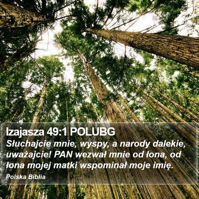 Izajasza 49:1 POLUBG Bible Verse Image