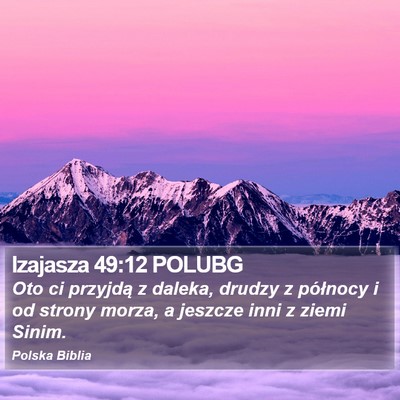 Izajasza 49:12 POLUBG Bible Verse Image