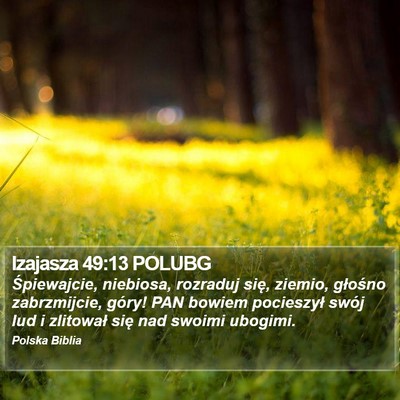 Izajasza 49:13 POLUBG Bible Verse Image