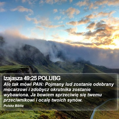 Izajasza 49:25 POLUBG Bible Verse Image