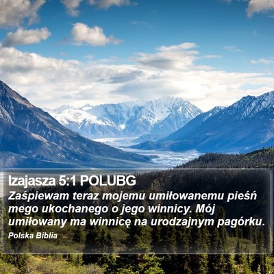 Izajasza 5:1 POLUBG Bible Verse Image