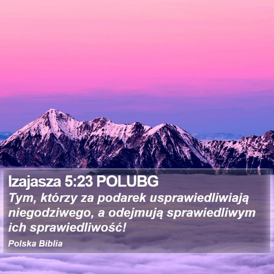 Izajasza 5:23 POLUBG Bible Verse Image