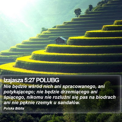 Izajasza 5:27 POLUBG Bible Verse Image