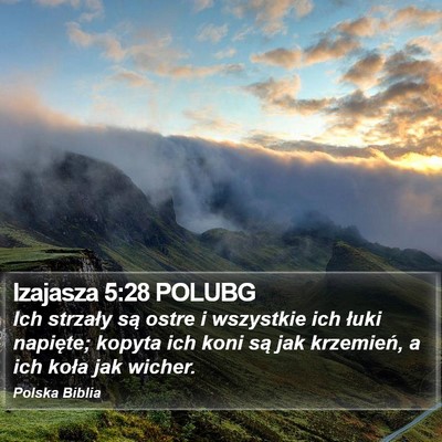 Izajasza 5:28 POLUBG Bible Verse Image