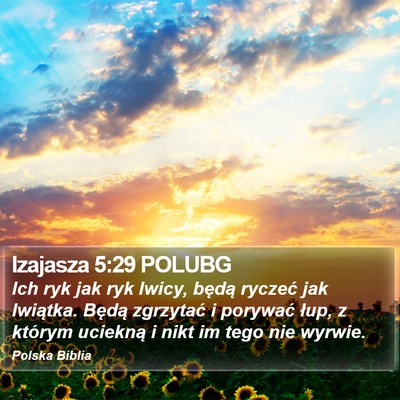 Izajasza 5:29 POLUBG Bible Verse Image