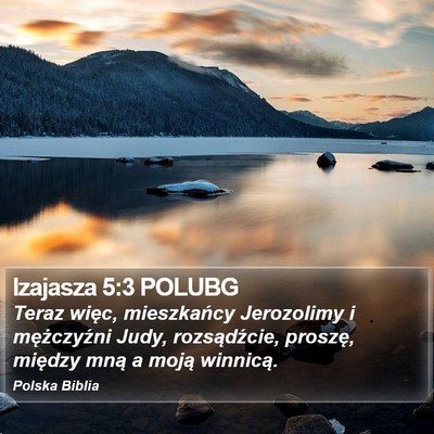 Izajasza 5:3 POLUBG Bible Verse Image